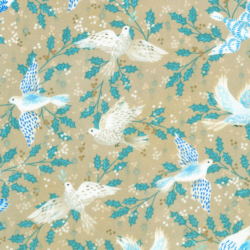 Robert Kaufman Peaceful Doves Natural Fabric