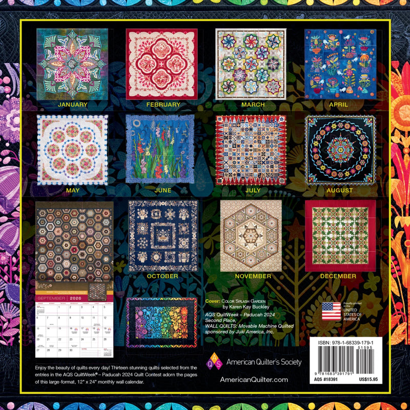AQS Quilt Art Wall Calendar 2026