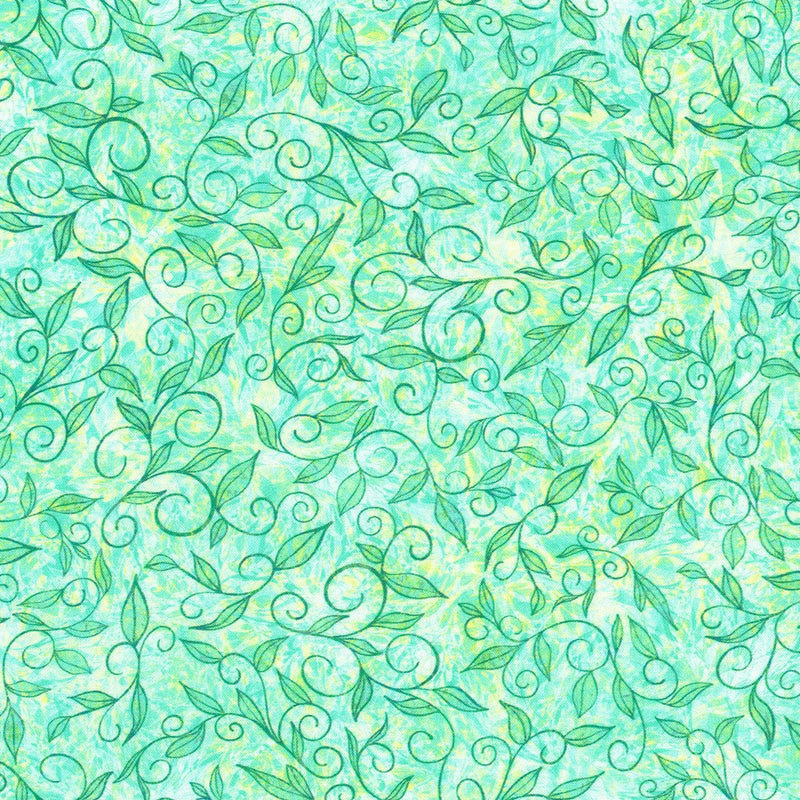 Robert Kaufman Calixta Foliage Seaglass Fabric