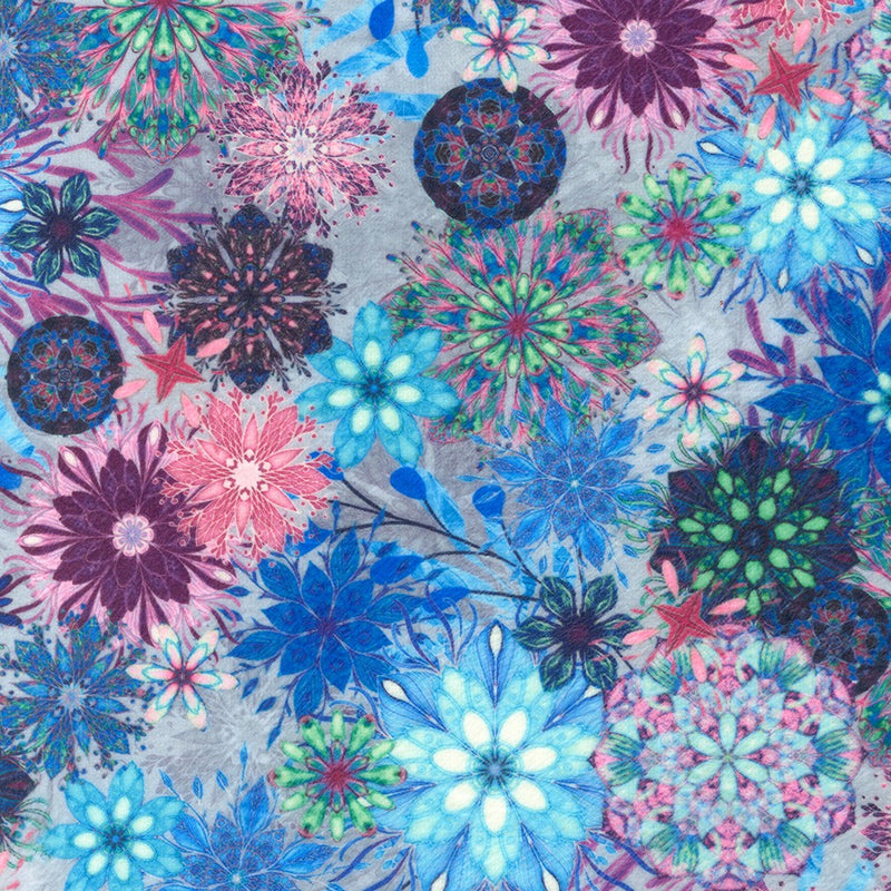 Robert Kaufman Doux Luxe Floral Medallion Alexandtrite Fabric