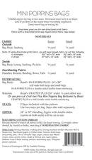 Mini Poppins Bag Pattern