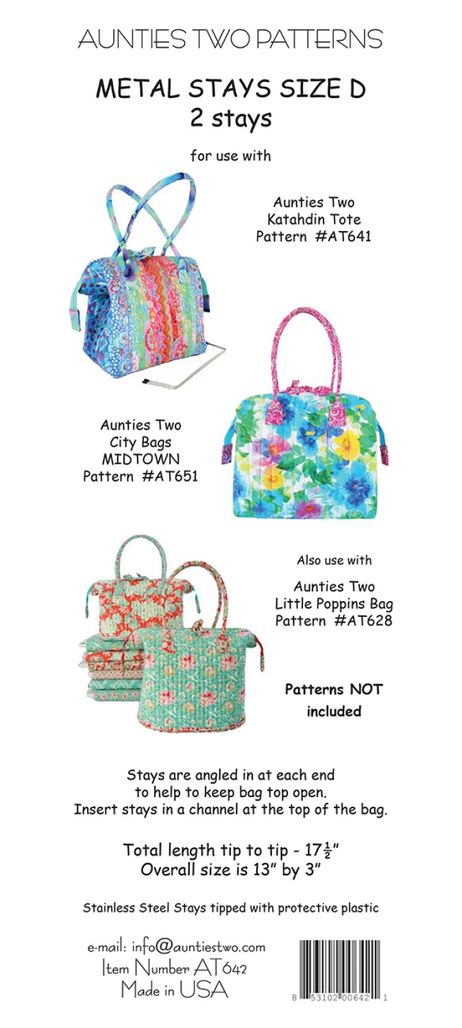 Aunties Two Size D Bag Stays