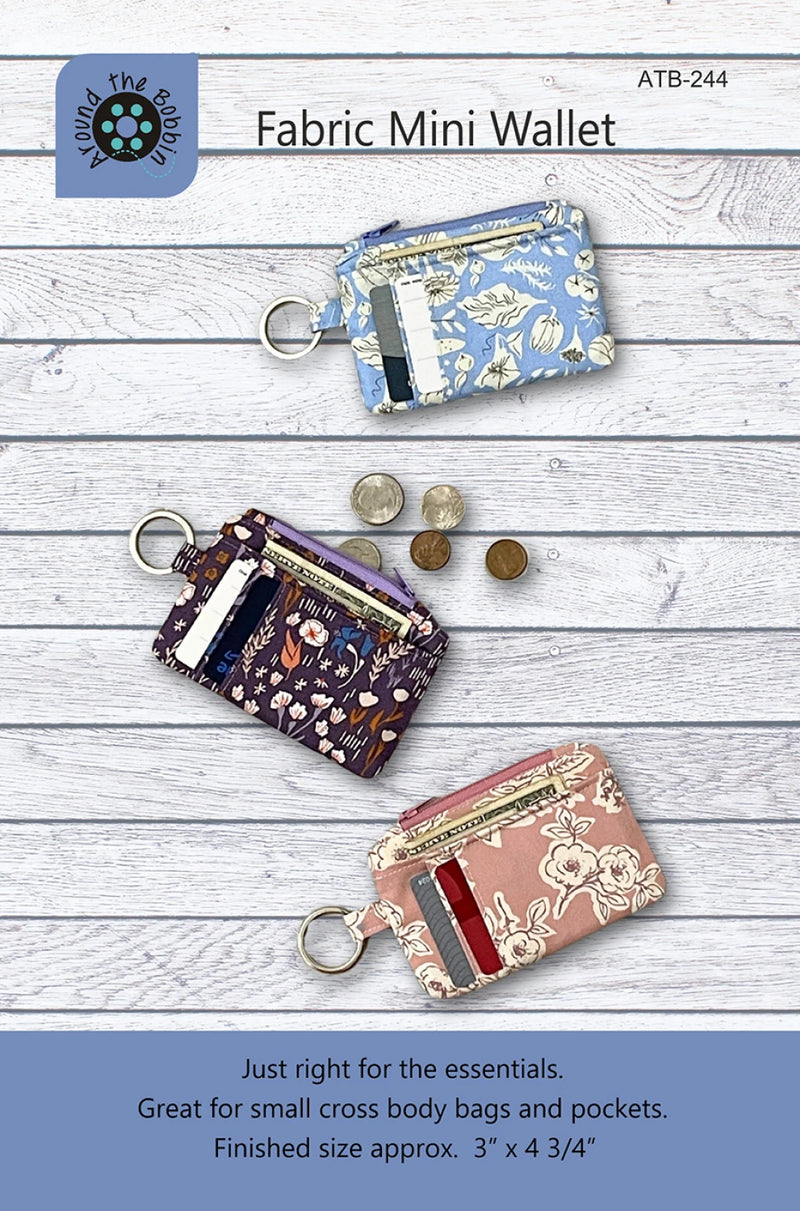 Around the Bobbin Fabric Mini Wallet Pattern