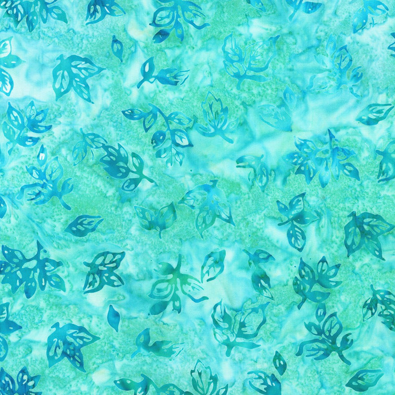 Robert Kaufman Azure Breeze Leaves Spa Batik Fabric