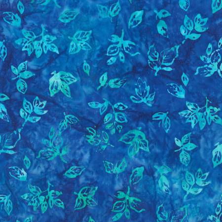 Robert Kaufman Azure Breeze Leaves Azure Batik Fabric