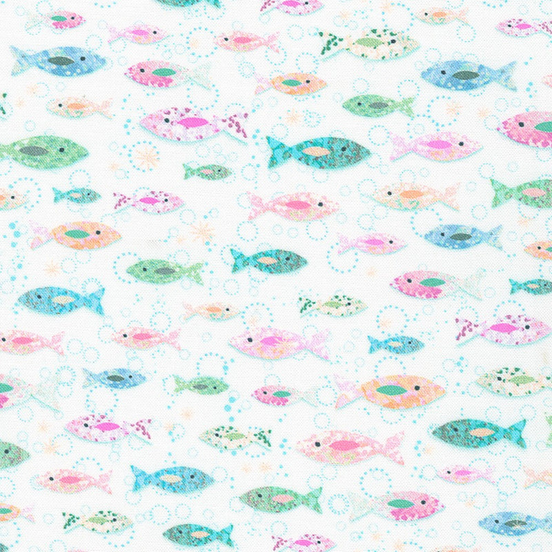 Robert Kaufman Marine Delights Fish Pearl Fabric