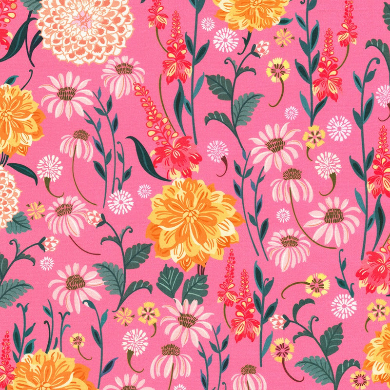 Robert Kaufman Faraway Florals Dahlia Fabric