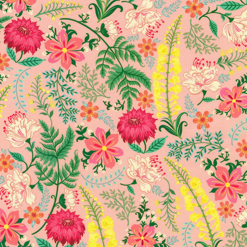 Robert Kaufman Faraway Florals Peach Fabric