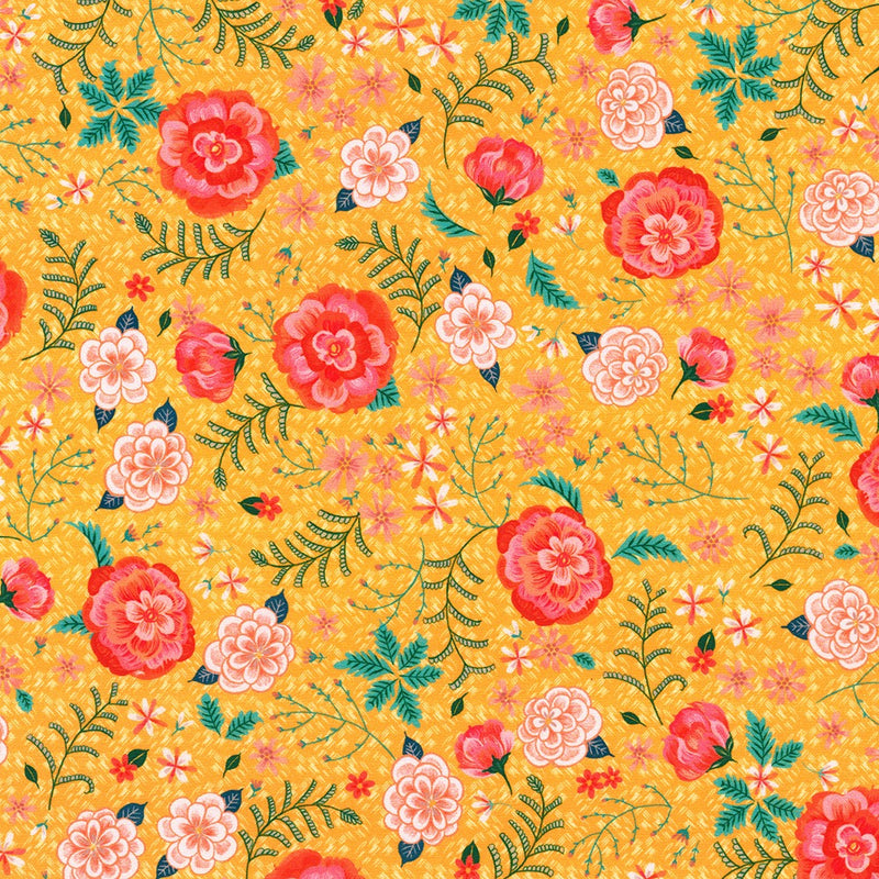 Robert Kaufman Faraway Florals Apricot Fabric