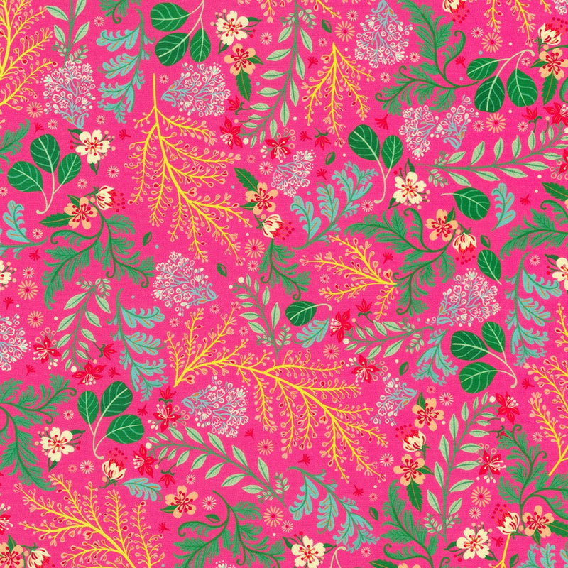 Robert Kaufman Faraway Florals Fuchsia Fabric