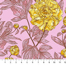 Northcott Indelible Peony Sunshine 108" Wide Back Fabric