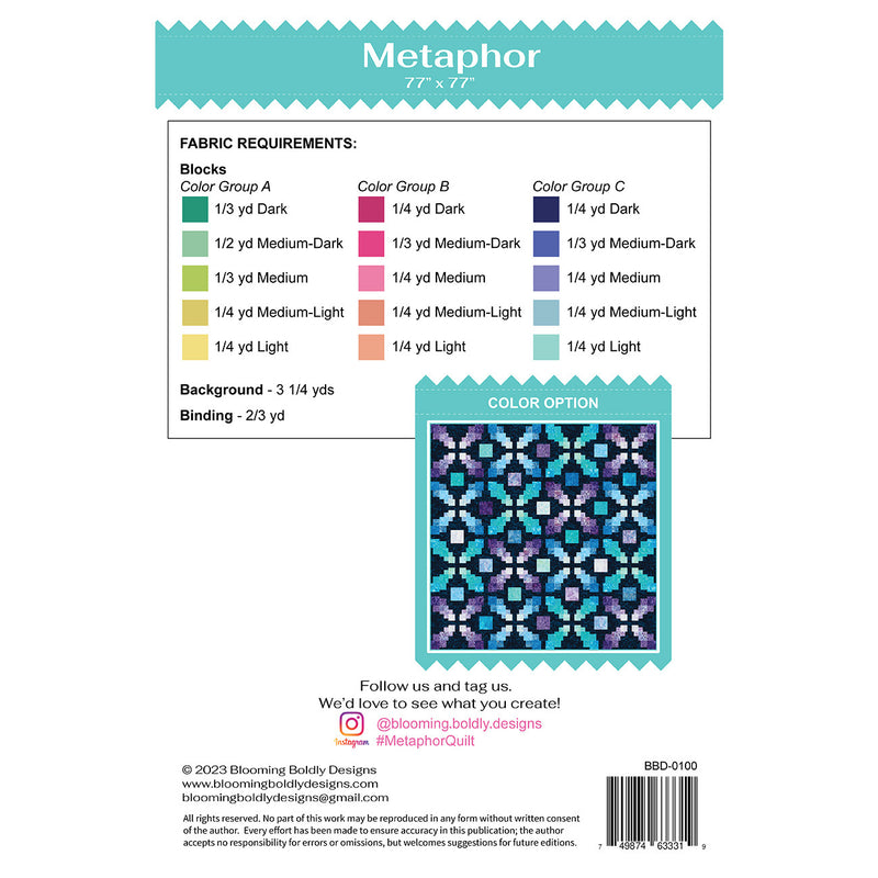 Metaphor Quilt Pattern