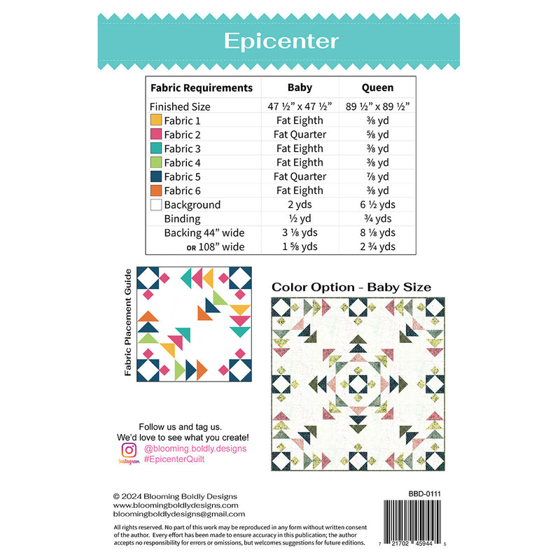 Epicenter Quilt Pattern