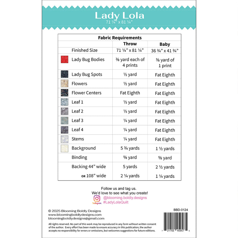 Lady Lola Quilt Pattern