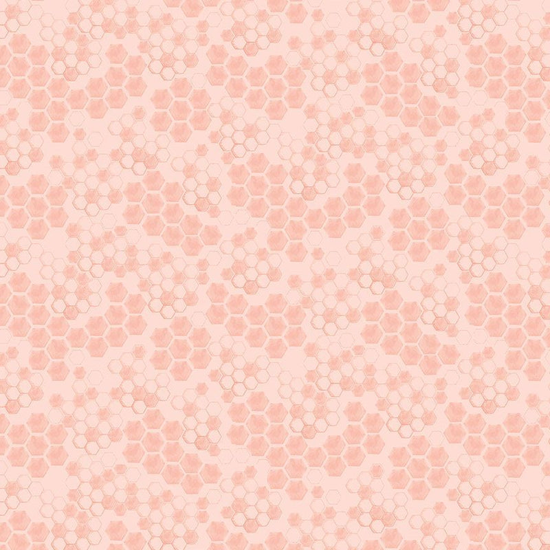 Timeless Treasures Home Sweet Home Honeycomb Pink Fabric