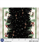 P & B Textiles Believe Santa Scenic Double Border Fabric