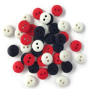 Buttons Galore Tiny Red, White And Blue Buttons