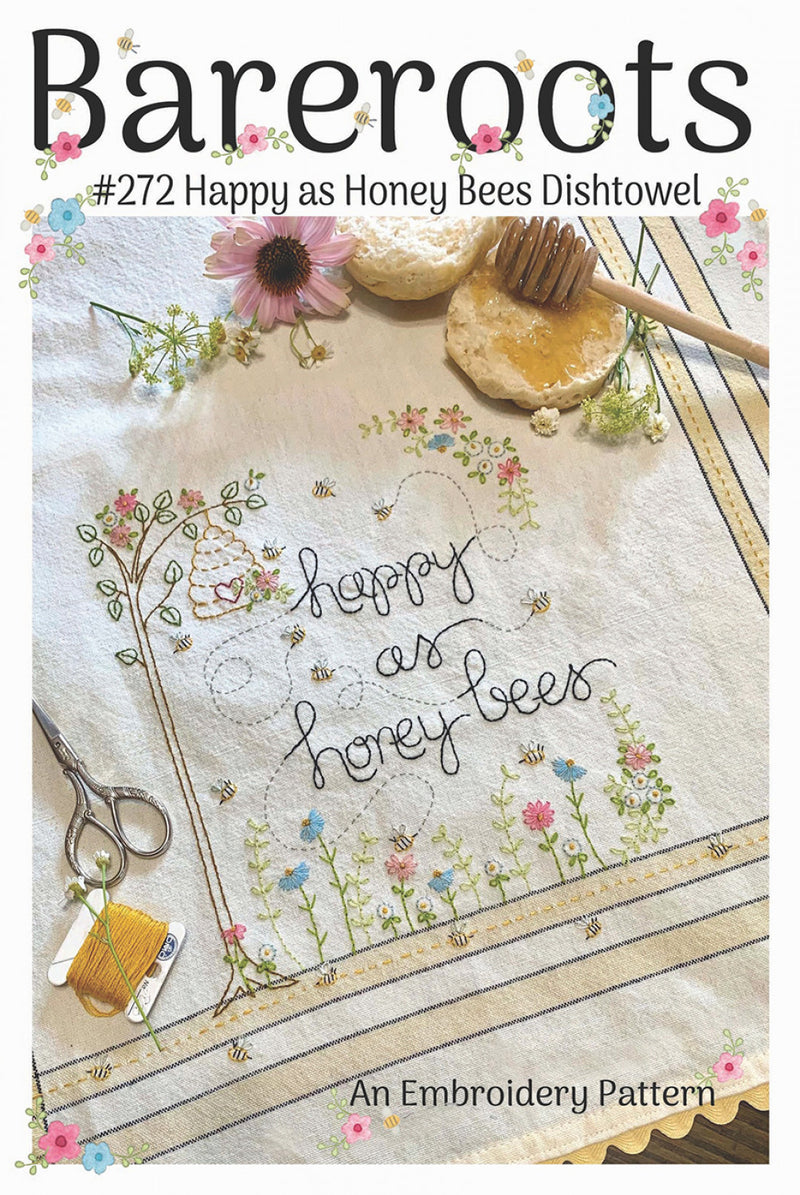 Bareroots Happy As Honey Bees Dishtowel Pattern