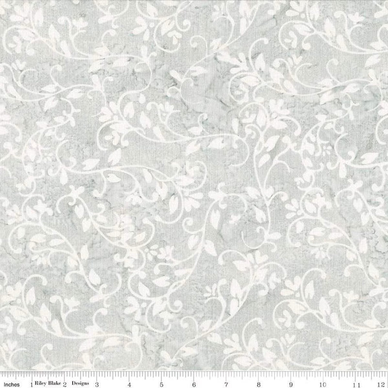 Riley Blake Expression Batiks Candy Coated Fog Gray Fabric