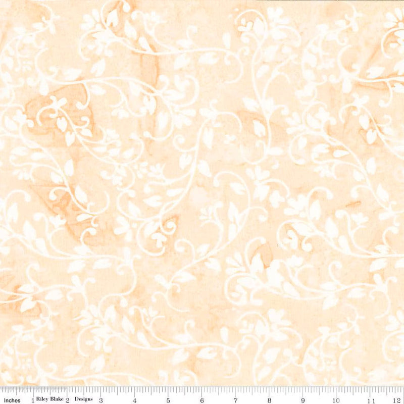 Riley Blake Expression Batiks Candy Coated Peach Cupcake Fabric