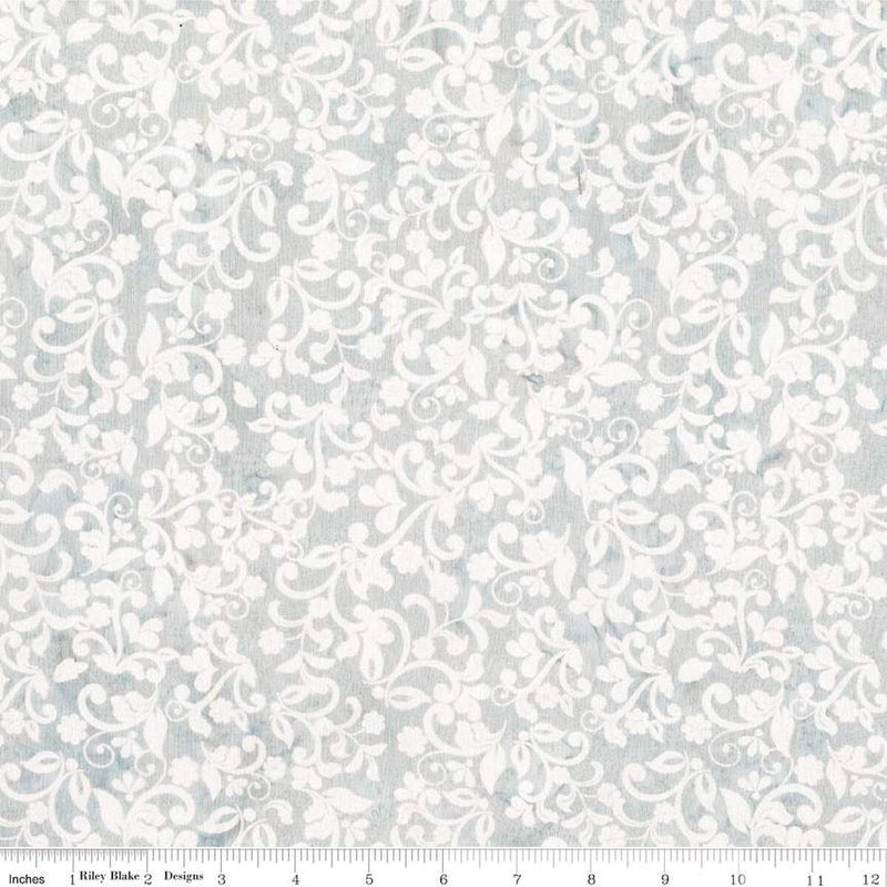 Riley Blake Expression Batiks Candy Coated Fog Gray Fabric