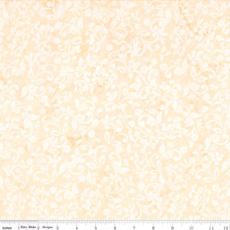 Riley Blake Expression Batiks Candy Coated Peach Cupcake Fabric