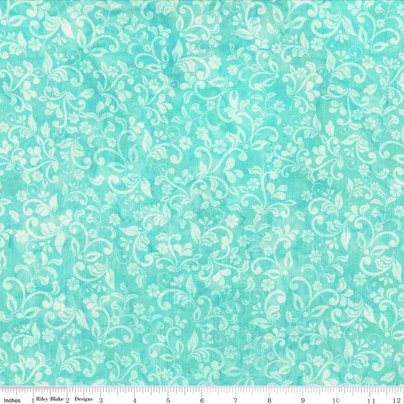 Riley Blake Expression Batiks Candy Coated Adriatic Mist Fabric