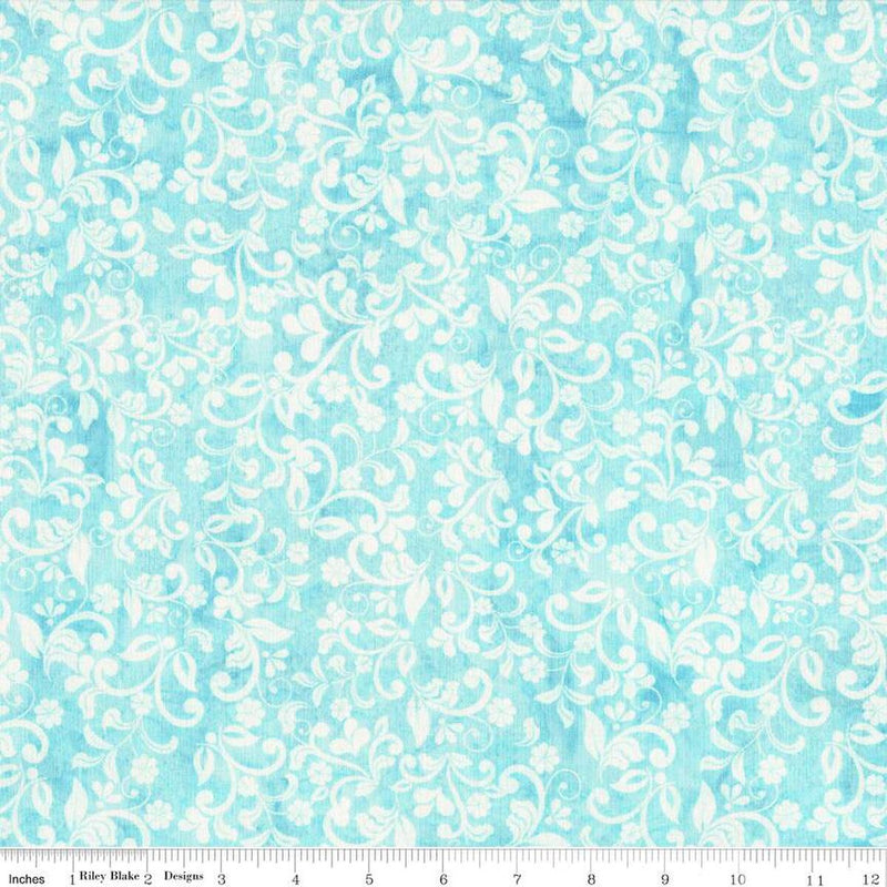 Riley Blake Expression Batiks Candy Coated Twisted Teal Fabric