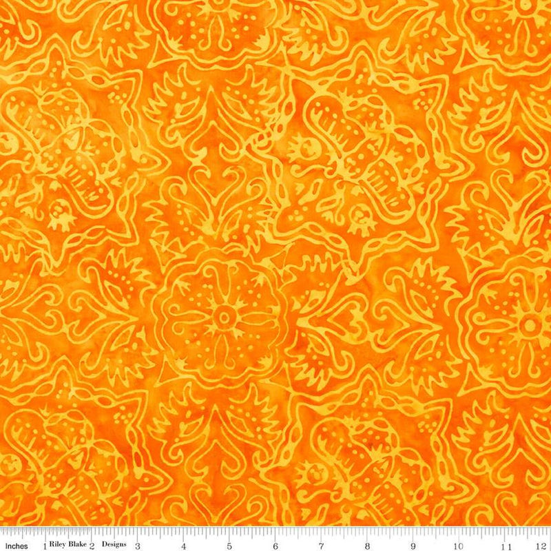 Riley Blake Expression Batiks Rainbow Brights Marigold Fabric