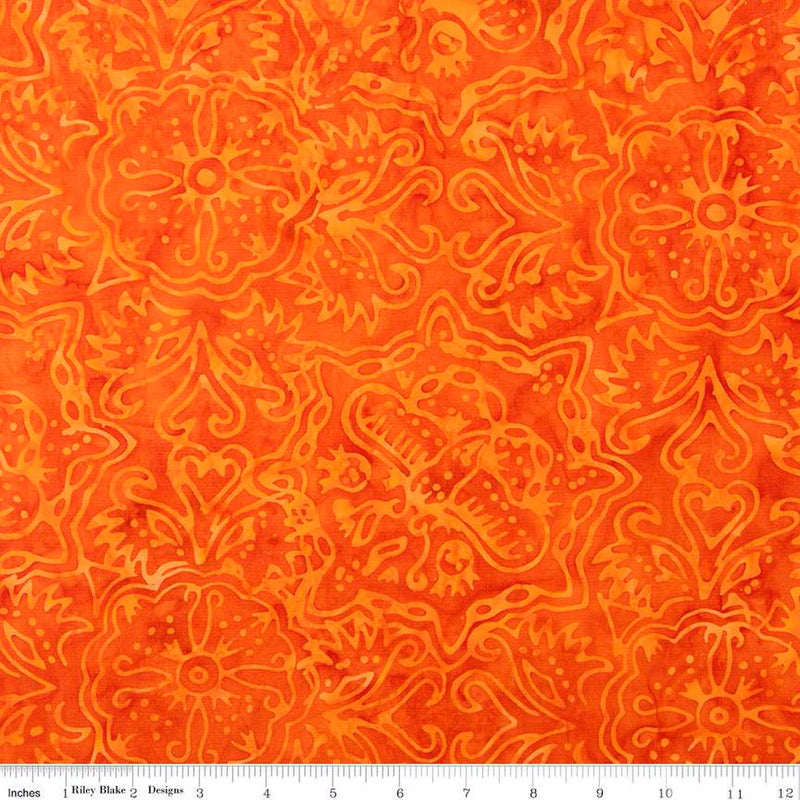 Riley Blake Expression Batiks Rainbow Brights Papaya Fabric