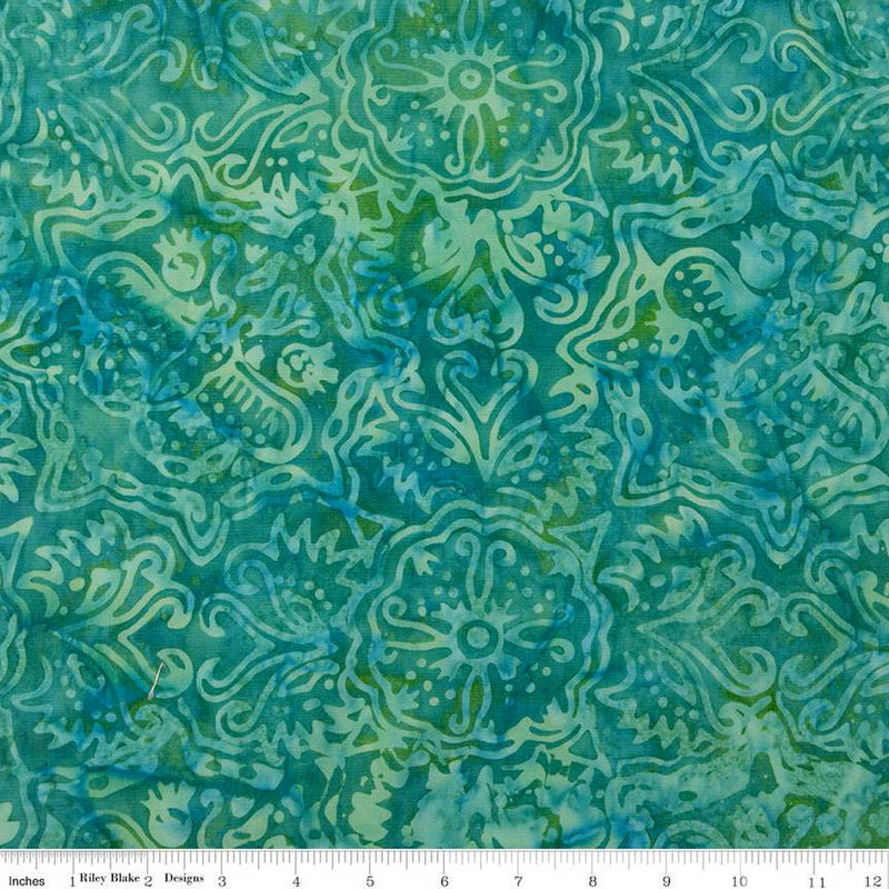 Riley Blake Expression Batiks Rainbow Brights Aquamarine Fabric