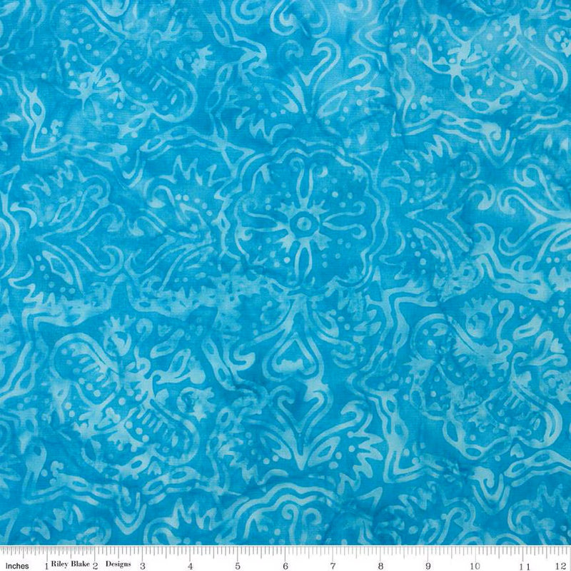 Riley Blake Expression Batiks Rainbow Brights Azure Fabric