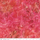 Riley Blake Places You'll Go Ice Cream Soft Red Batik Fabric