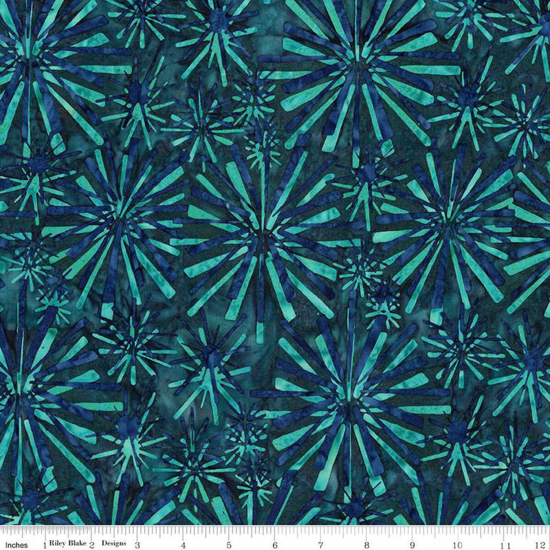 Riley Blake Retro Revival Peacock Batik Fabric