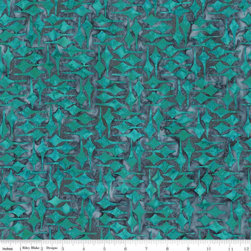 Riley Blake Retro Revival Teal Waterfall Batik Fabric