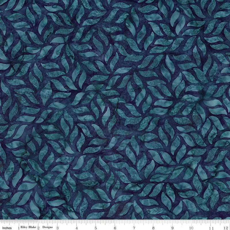 Riley Blake Divine Vines Leaves Midnight Batik Fabric