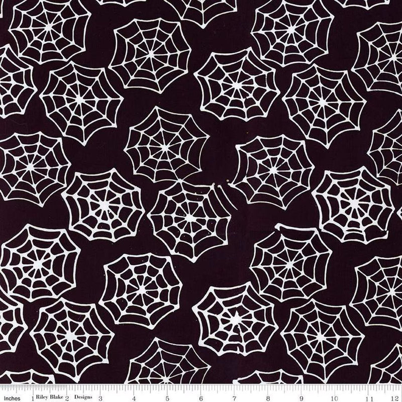 Riley Blake Fright This Way Webs Licorice Candy Fabric