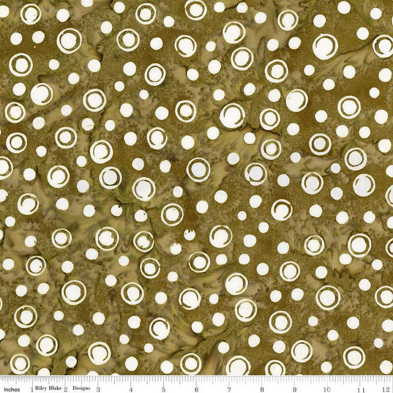 Riley Blake Fright This Way Spots Olive Fabric
