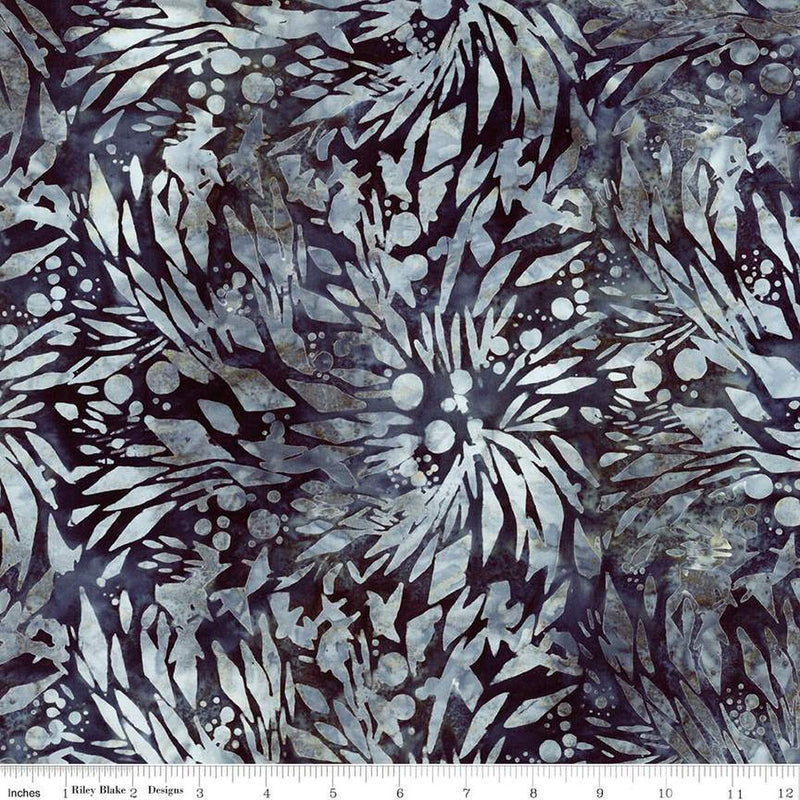 Riley Blake Expressions Splatter Steel Sapphire Batik Fabric
