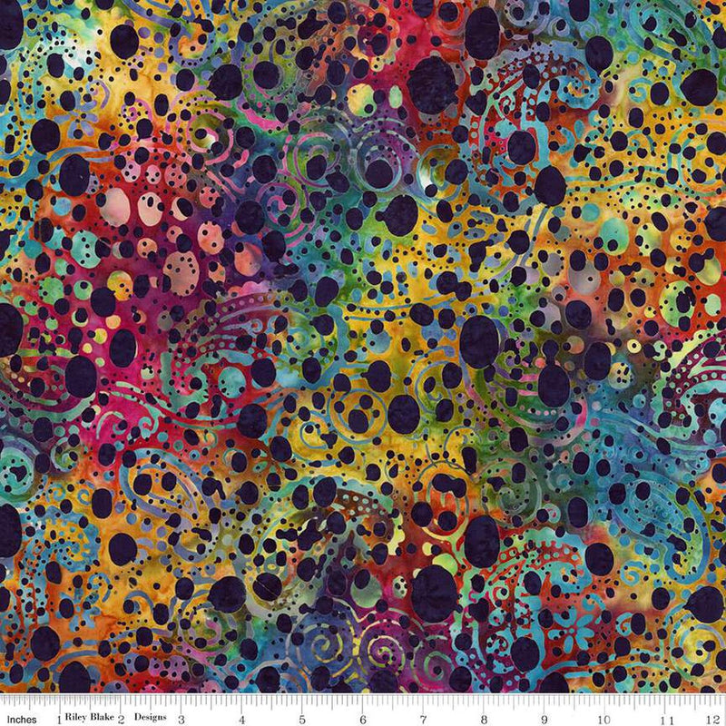 Riley Blake Expressions Splatter Bright Future Batik Fabric
