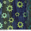 Riley Blake Starburst Groove Peacock Batik Fabric