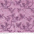 Riley Blake Backyard Birds Dusty Periwinkle Batik Fabric