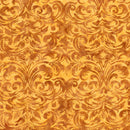 Riley Blake Legacy Scroll Ochre Stain Batik Fabric