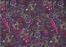 M&S Textiles Bush Tucker After Rain Purple Fabric