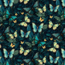 Timeless Treasures Forest Whisper Midnight Butterflies Midnight Fabric