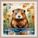 Beaver Stamp Sticker