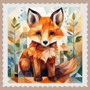 Fox Stamp Sticker