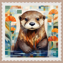 Otter Stamp Sticker