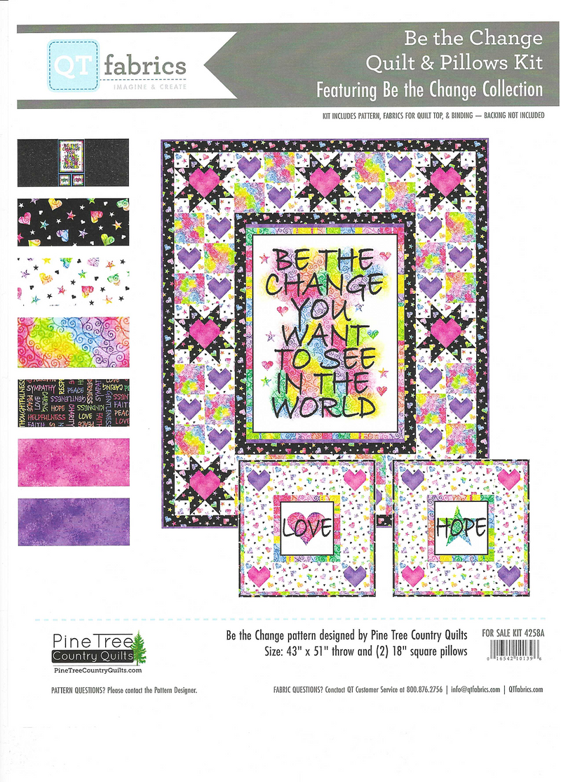 Be The Change Quilt And Pillow Kit