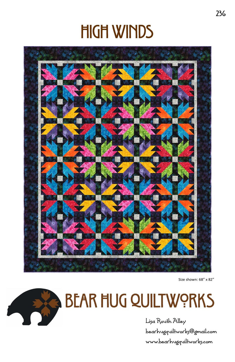 Bear Hug Quiltworks High Winds Quilt Pattern ONLINE PURCHASE ONLY